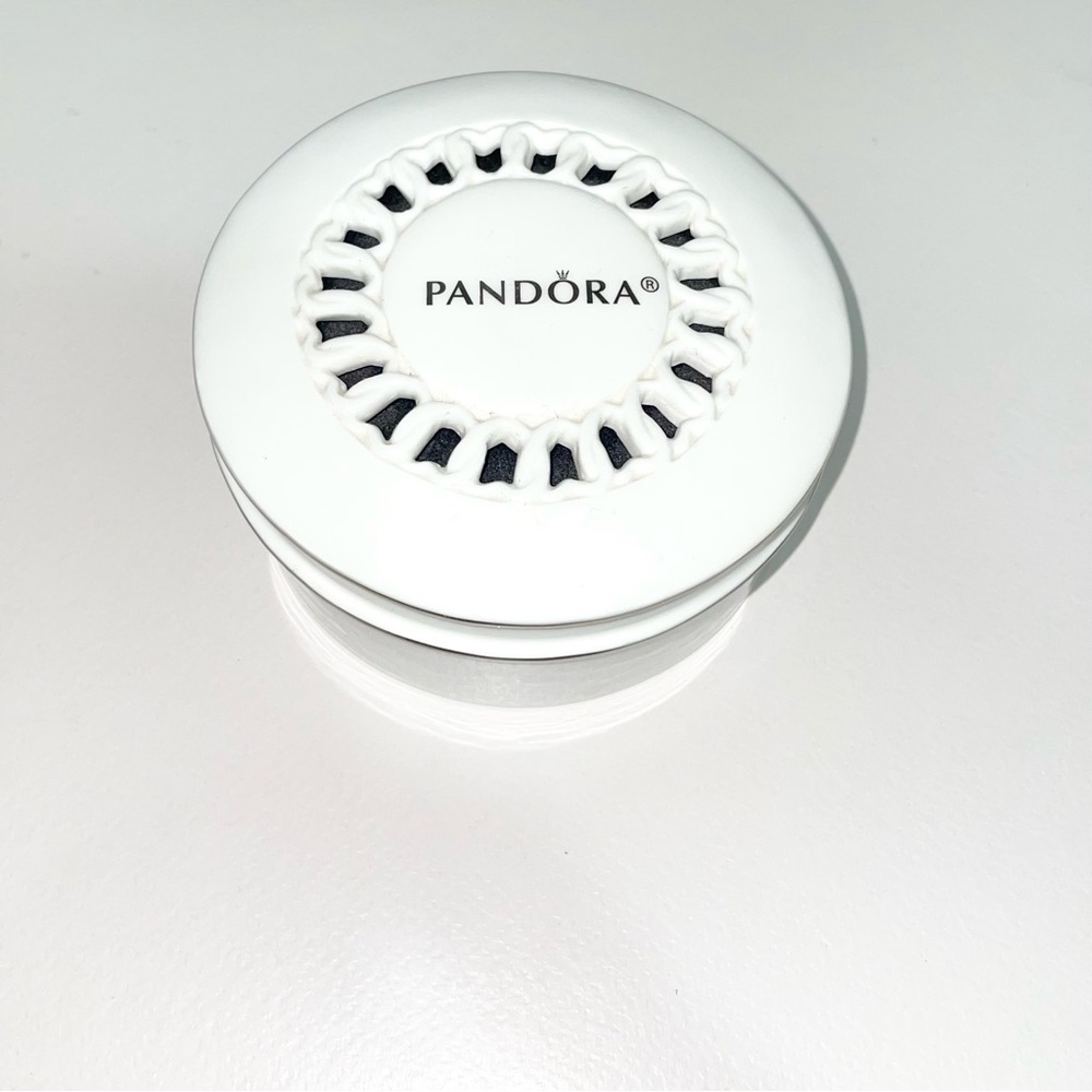 Pandora’s Porcelain Jewelry Box & White Pandora box with black satin-like lining